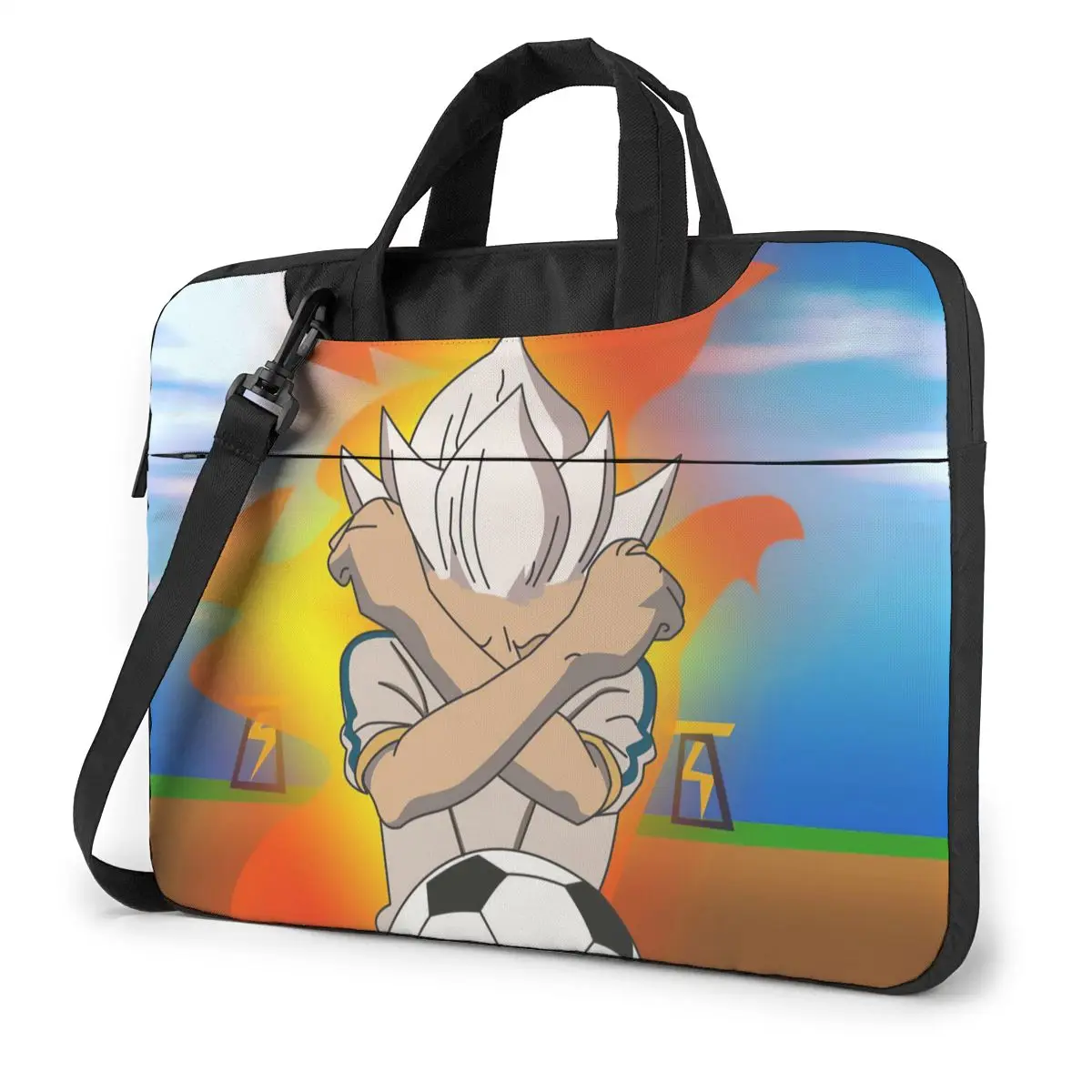 Inazuma Eleven Casing Tas Laptop Tas Komputer Vintage Pelindung Tas Laptop Selempang Sepeda