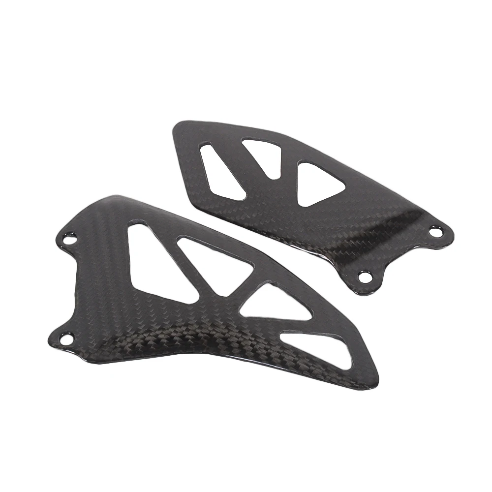 For Suzuki GSXR 1000 GSXR1000 2017 2018 2019 2020 Carbon Fiber Heel Guard Rearset Plate Foot Peg Protector Motorcycle accessorie