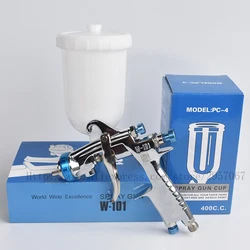 high quality W101 hvlp gravity spray gun W-101 400CC plastic pot 1.3/1.5/1.8mm original authentic spray gun