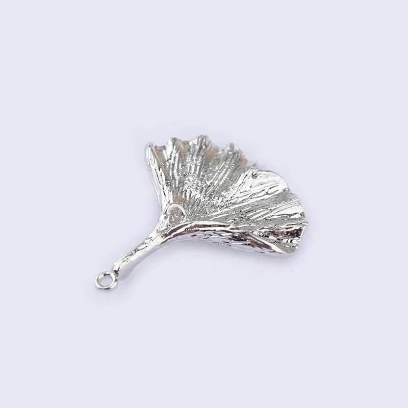 (1605)6PCS 25x30MM 24K Gold Color Plated Brass Ginkgo Leaves Charms Diy Jewelry Findings Earrings Accessories