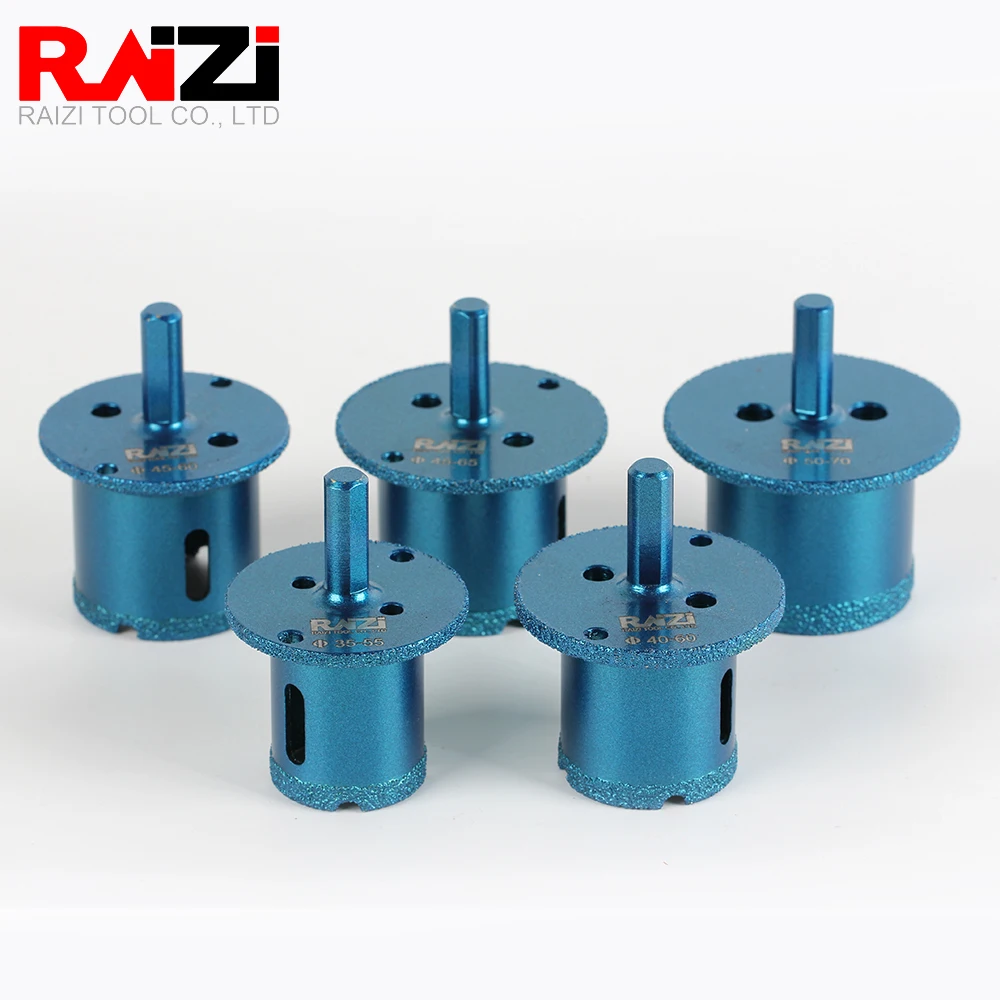 Raizi 1PCS Vacuum Brazed Diamond Hole Stone Drill Bit Basin Opener For Drainage Hole Stone Marble Ceramics