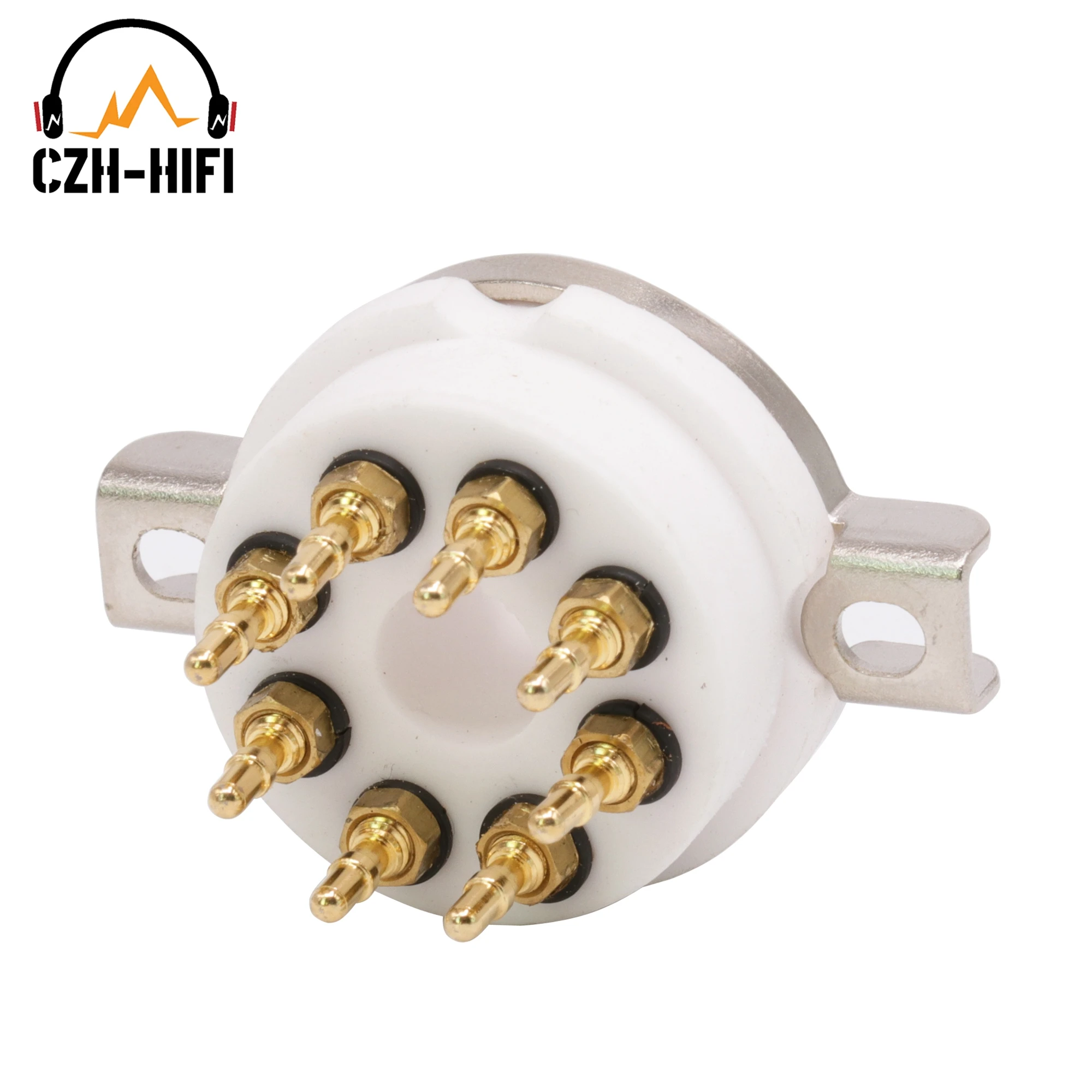 1pc 8pin High End Ceramic Tube Socket Valve Base Power Lamp Jack for 6V6 CV181 6SN7 KT88 6CA7 5AR4 Vintage Audio Amplifier HIFI - Image 3