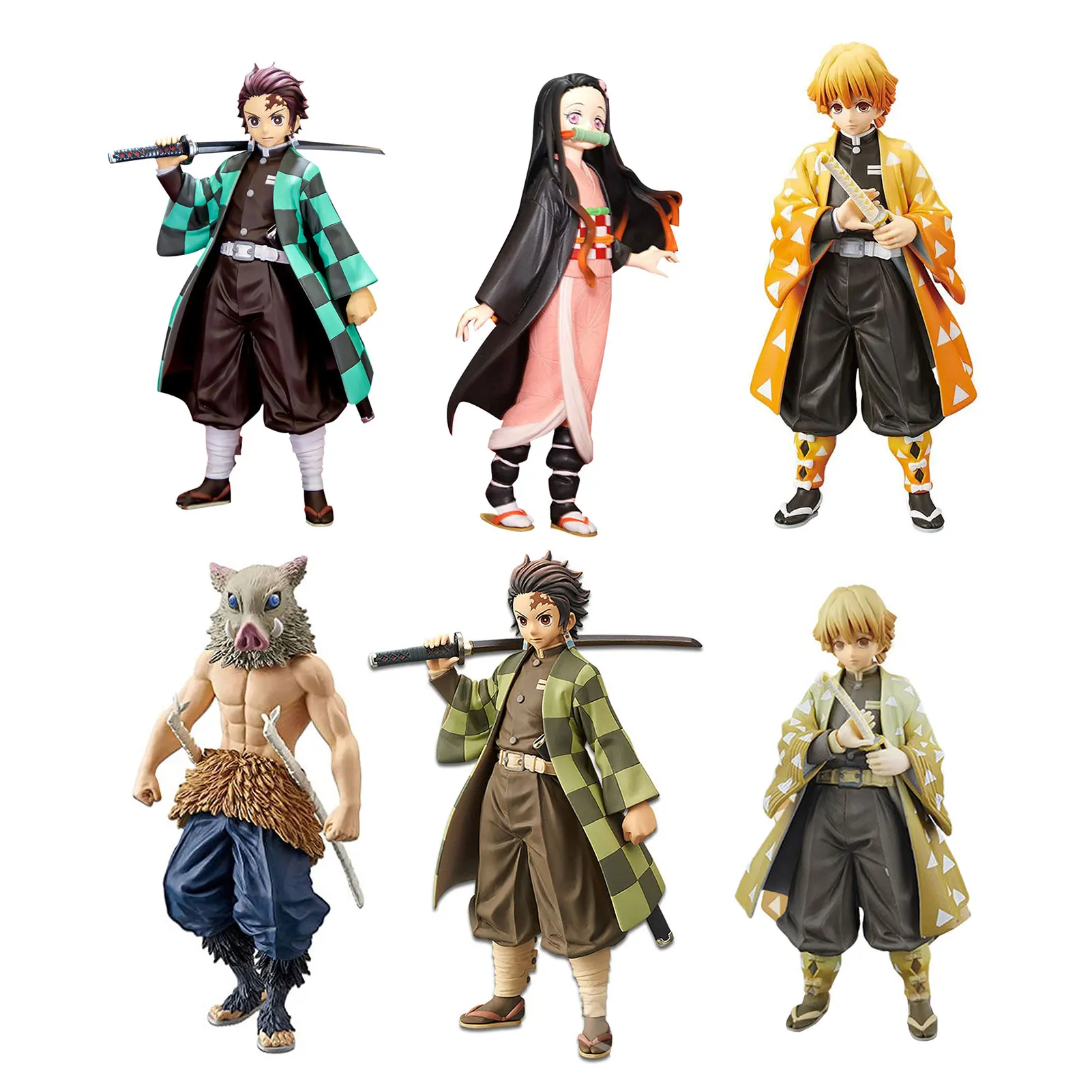 14CM Anime Demon Slayer Toy Kimetsu No Yaiba Figure Kamado Tanjirou Action Figure Agatsuma Zenitsu Nezuko Warrior PVC Model Toys