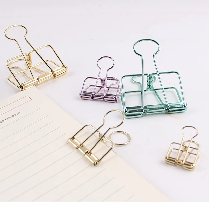 Hollow Metal Long Tail Bill Clip Hand Account I-shaped Dovetail Clip Paper Clip Home Office Folder Stationary