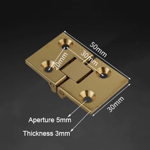Picture 6: Brand New 4PCS Solid Pure Brass Thicken Flap Hinges Dinning Table Desktop Floding Hinges Furniture Hinges
