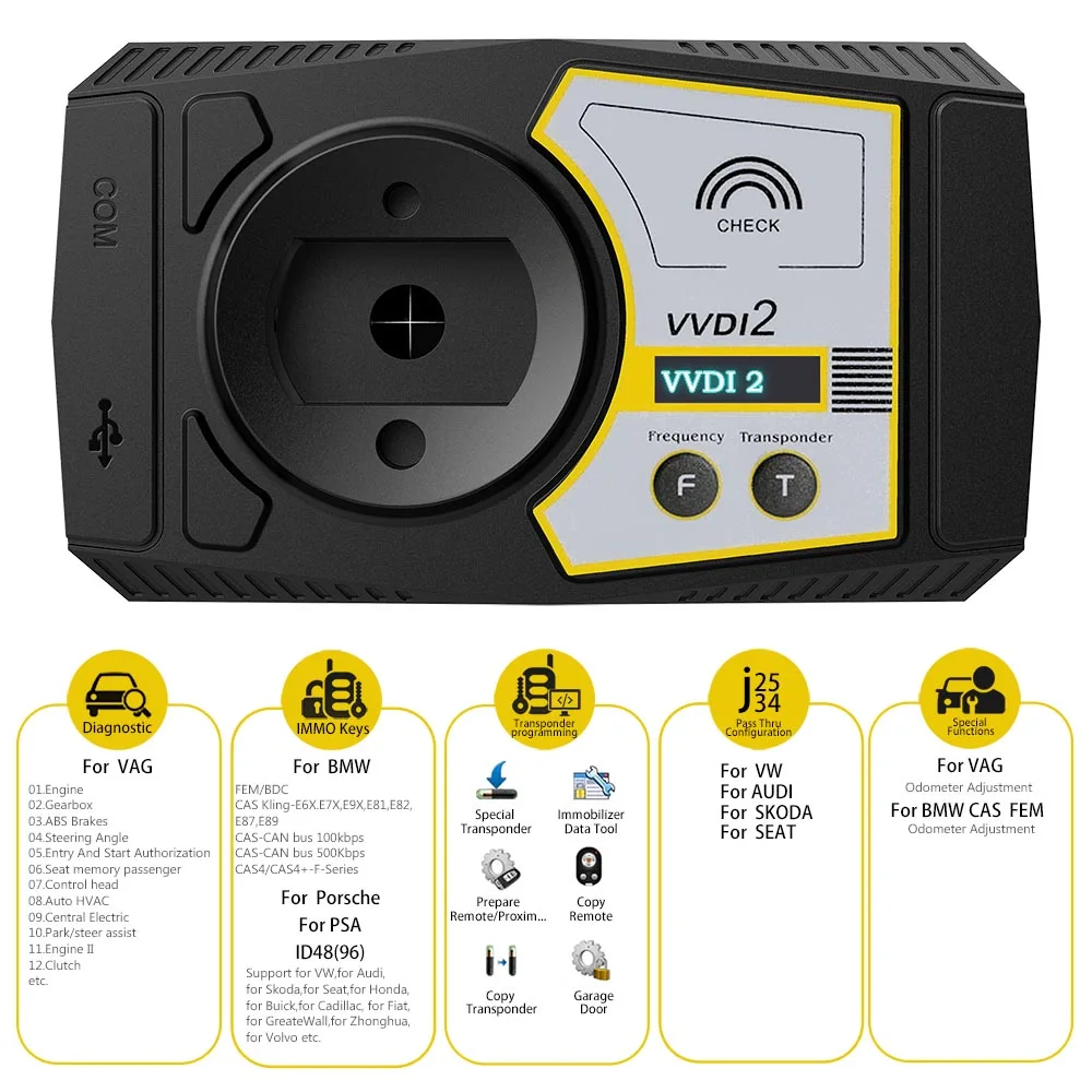 Xhorse VVDI2 Full Version V7.3.6 with OBD48+96bit 48-Clone+MQB+FEM/BDC for BMW with 13 Authorizations Activated Free