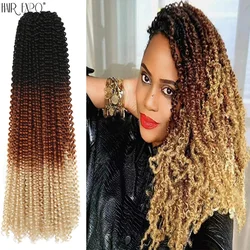 Extensiones de cabello trenzado Passion Twist para mujer negra, pelo sintético de ganchillo, ondulado al agua, bohemios, 22 pulgadas