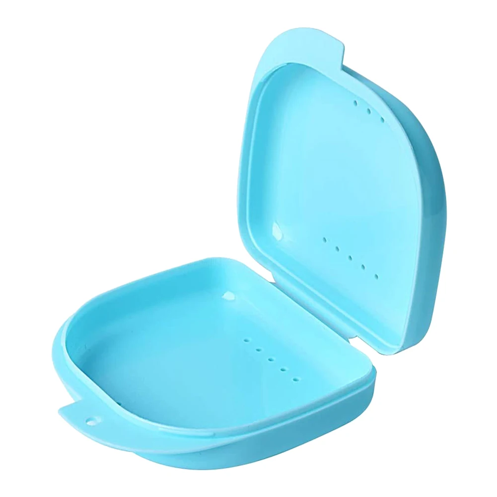 1 PC 2 Colors Portable Dental Appliance Supplies Tray Denture Storage Box Mouth Guard Container Braces Case Health Care