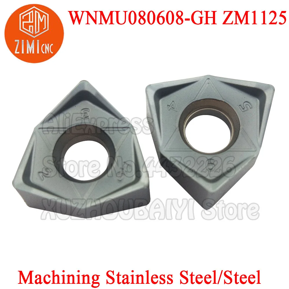 WNMU080608 GH ZM1125 WNMU080608-GH WNMU 080608 Carbide Inserts Fast feed milling Inserts Cutter Turning Tools for heavy cutting