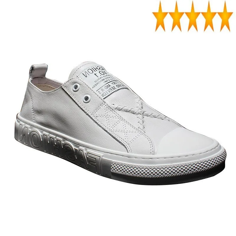 Designer Mens Slip On Brand Casual Real Flats Sneakers Summer Loafers Footwear Male Low Cut Genuine Leather Shoes