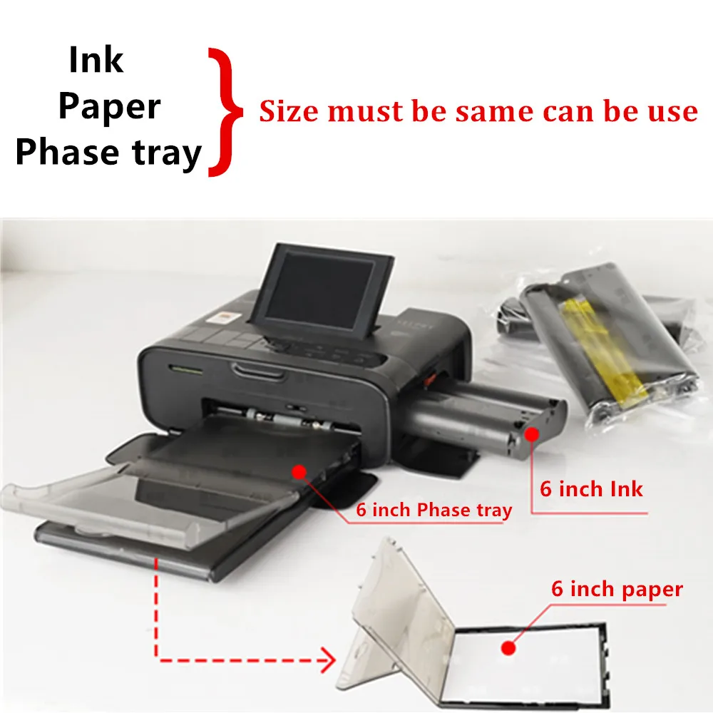 6 inch ink cartridge KP 108IN KP 36IN paper for Canon Selphy cp1300 cp1200 printer Paper Set for Selphy cp900 cp910