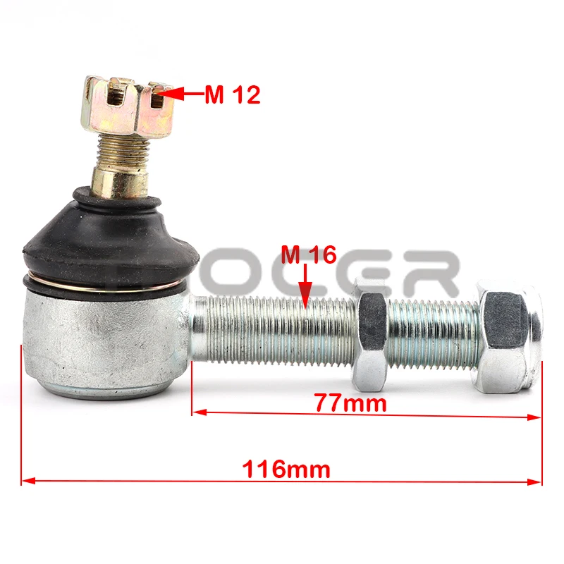 1 PCS M12/M14x75mm Adjustable Ball Joint Kit for Chinese ATV UTV Go-Kart Buggy Quad Bike - Replacement Maintenance Part