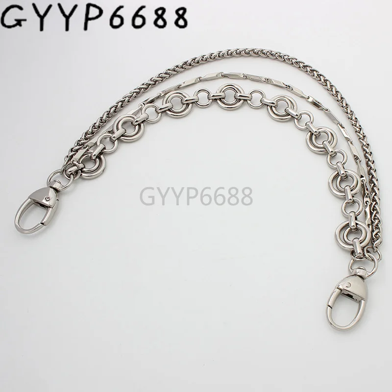 1-5pcs 36cm length silver color Iron and alloy meterial new products bag chains with snap hooks for diy leather bag purse parts