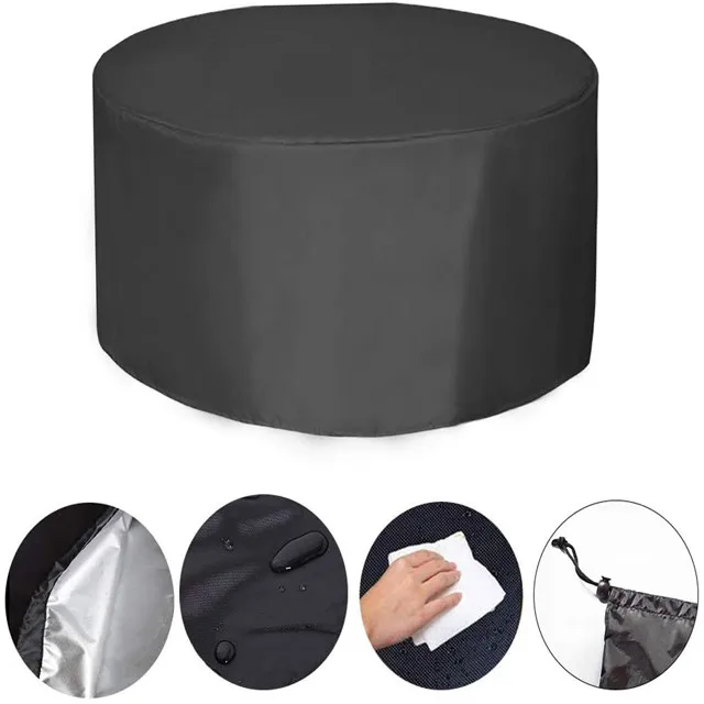 Móveis de jardim ao ar livre Cadeira de tampa redonda cadeira de cadeira impermeável Oxford Wicker Protection Protection Patio Rain Snow Dustroop Tampa