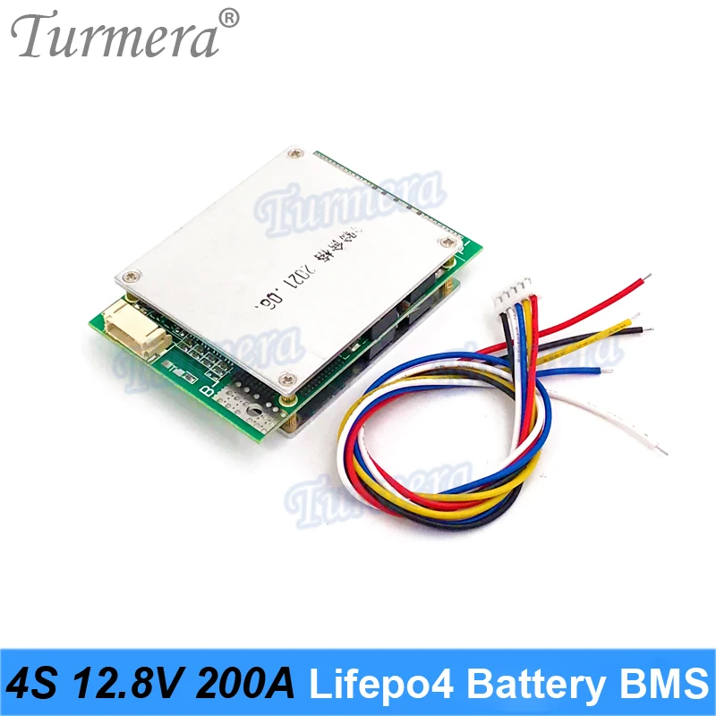 Turmera 4S 12.8V 200A bilans Lifepo4 bateria BMS równowaga chroniona płyta dla 3.2V 100Ah 200Ah 280Ah 310Ah Lifepo4 baterie użyj