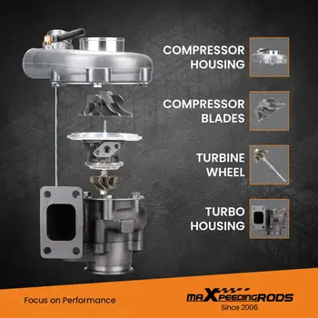 Univerzální turbodmychadlo T3 s přírubou A/R 0,63 V-band, vylepšený turbodmychadlo 6 nejlepší prodej Turbo Fiesta kompresor - №3