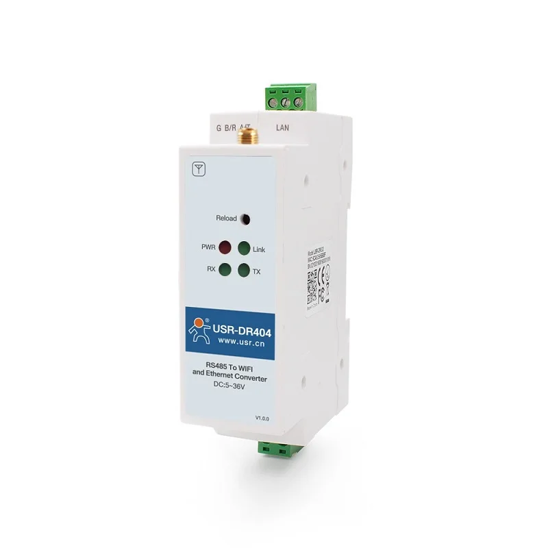 35mm szyna Din RS485 port szeregowy do Wifi Ethernet RJ45 konwerter danych serwera Modbus TCP i Modbus RTU