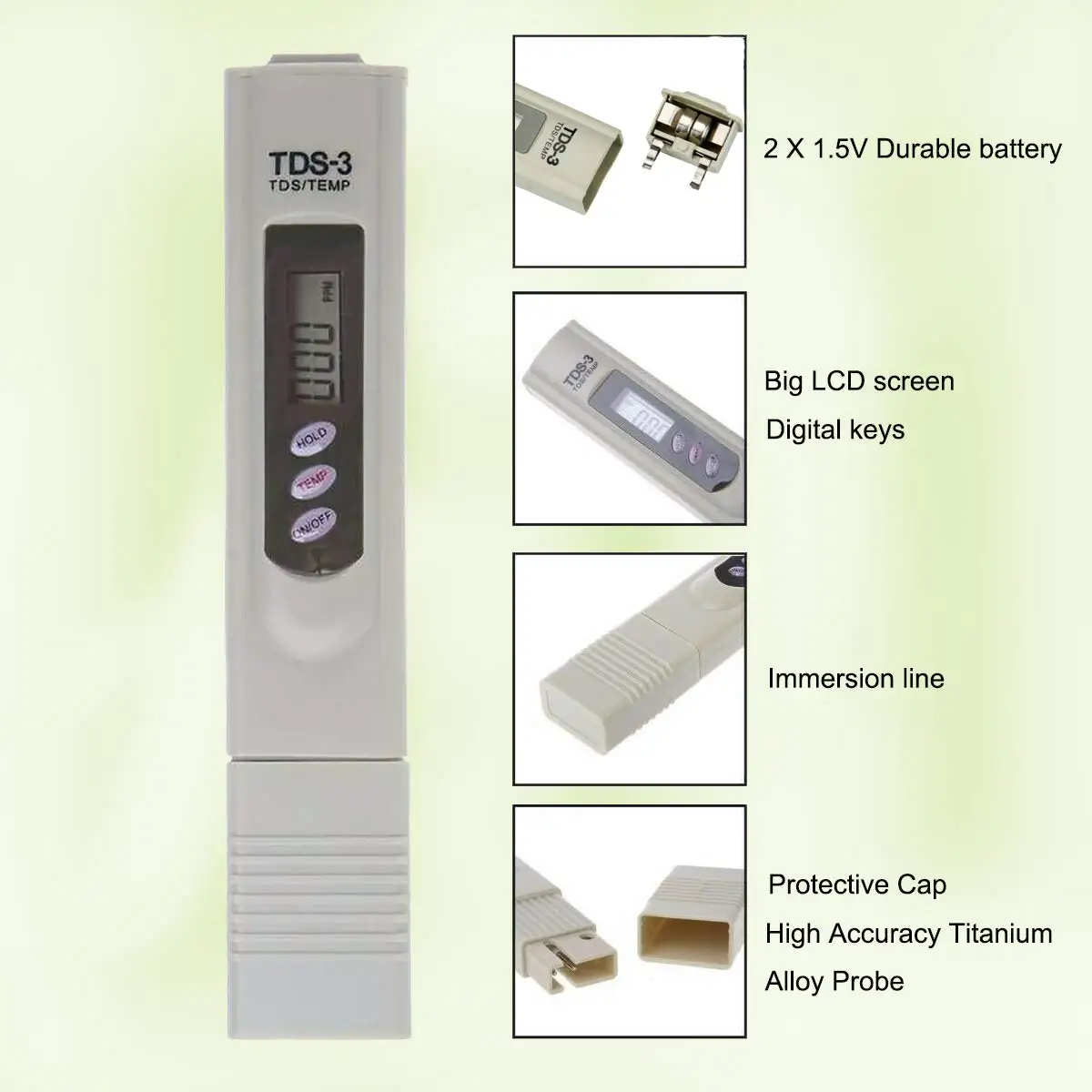 TDS-3 TDS Pen Portable Digital TDS Meter Filter Measuring Water Quality Purity Tester Tds Meter