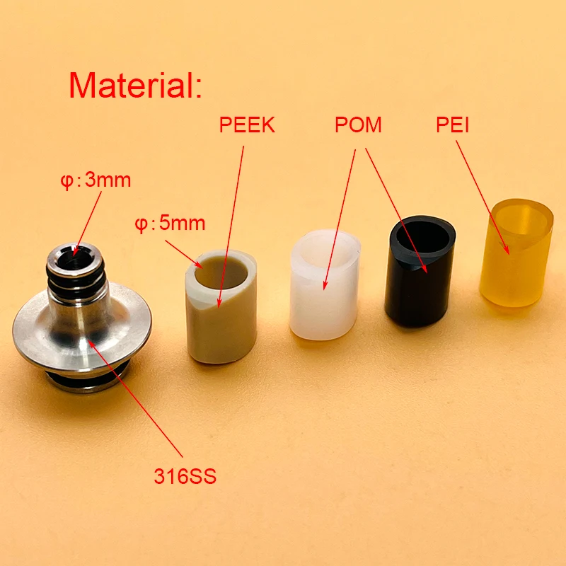 DSX Monarchy 510 Punta de goteo, boquilla resistente al calor, accesorios de atomizador para Billet BB Box Mod Kit / DotMod DotAIO Pod System