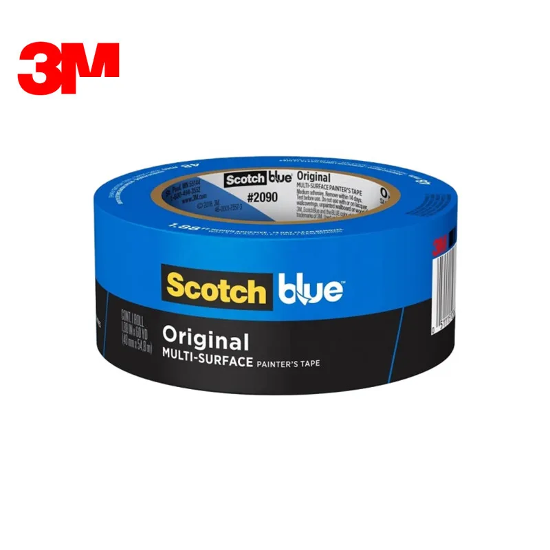 

3M 2090 Blue Masking Tape for Printing High-viscosity Seamless Quality to Adhesive , 48mmx54.8M/roll , Dropshipping