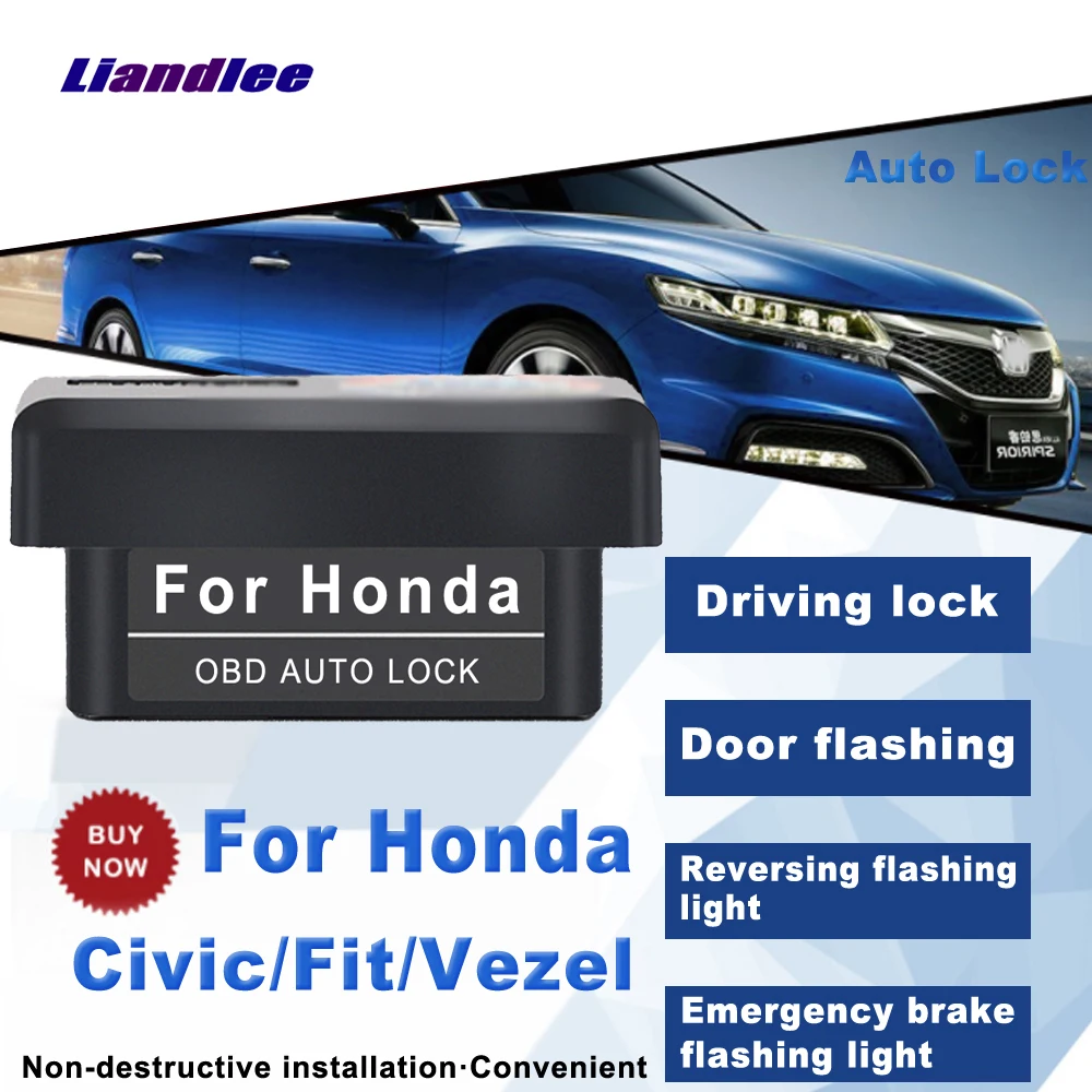 For Honda Civic/Fit/Vezel Car Electronics Accessories OBD Latch Auto Door Lock Window Lifter Plug and Play