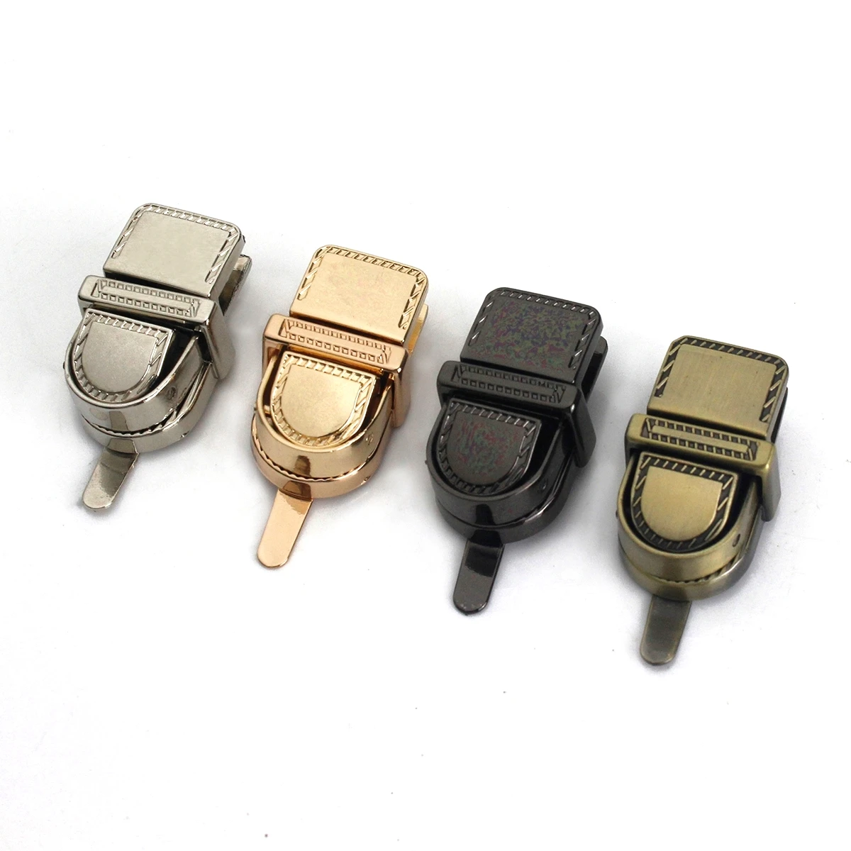 1pcs Metal New Style Push Lock Tongue Lock Clasp Closure Parts for Leather Craft Women Bag Handbag Purse Hardware Accessories