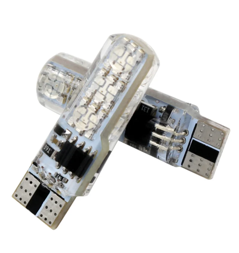 2/4Pcs LED Signal Bulb Interior Light RGB Auto License Plate Reading Wedge Side Atmosphere Lamp