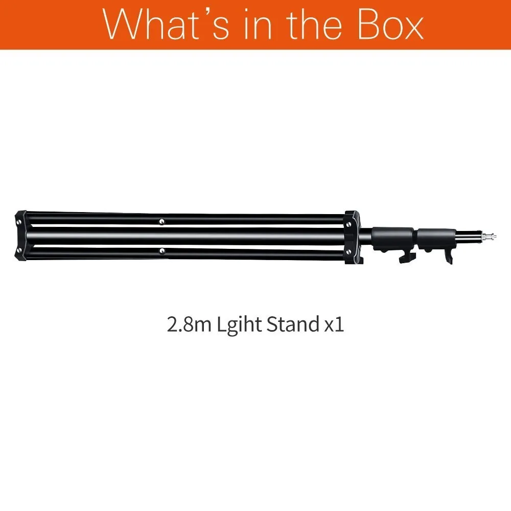 Godox 110 inch 280cm Light Stand 1/4 Screw Heavy Duty Tripod for Professional Studio Flash Light Softbox Umbrellas Reflector