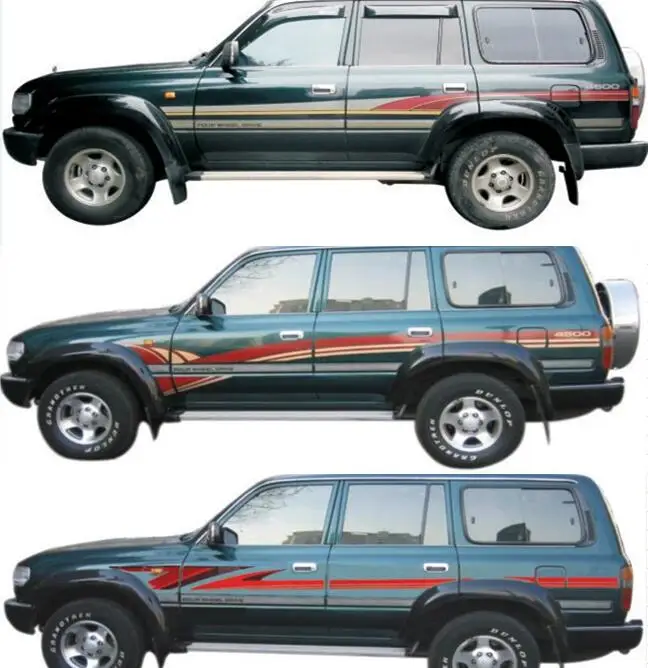 

Наклейки на автомобиль для Toyota Land Cruiser 4500 1992-1995, цветная панель корпуса LC80, внешний вид, декоративные модифицированные наклейки