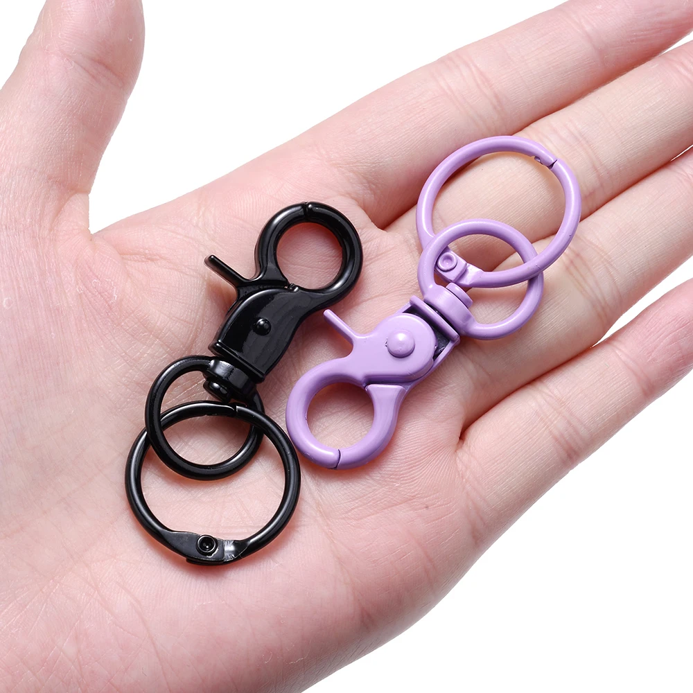 5pcs 25x64mm Multicolor Lobster Clasp Hooks With Adjustable Buckle For Making Keychain DIY Bags Doll Hook Jewelry Accessories
