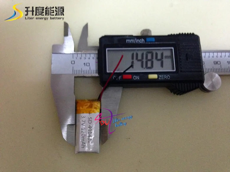SD401430 3.7v 120mah lipo แบตเตอรี่โพลิเมอร์ 401430