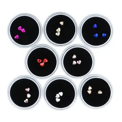 3pcs/box Dental Tooth Gem Crystal Diamond Ornament Teeth Whitening Studs Heart-Shaped Teeth Jewelry Crystal Decoration Material