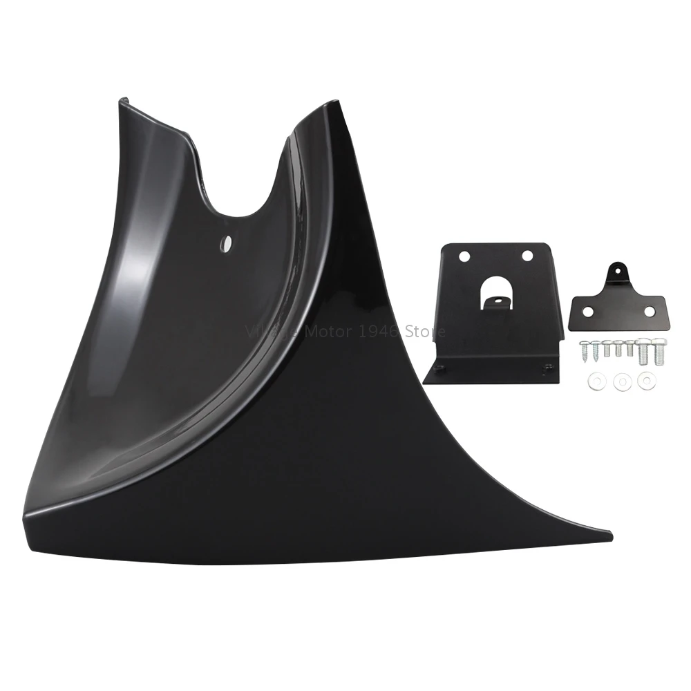 For Harley Sportster Iron 883 1200 XL Motorcycle Front Bottom Spoiler Mudguard Air Dam Chin Fairing Bright Black