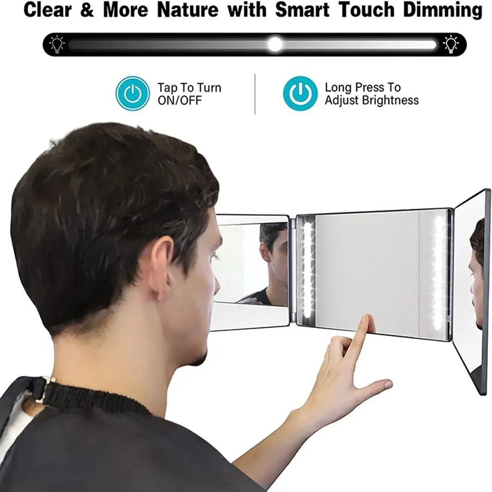 Ba Lần Gương Một Góc Nhìn Rộng 360 Độ Tập Luyện Trang Trí Nhà Gương Tự Cắt Tóc Và Tạo Kiểu Tóc tự Làm Tóc Dụng Cụ