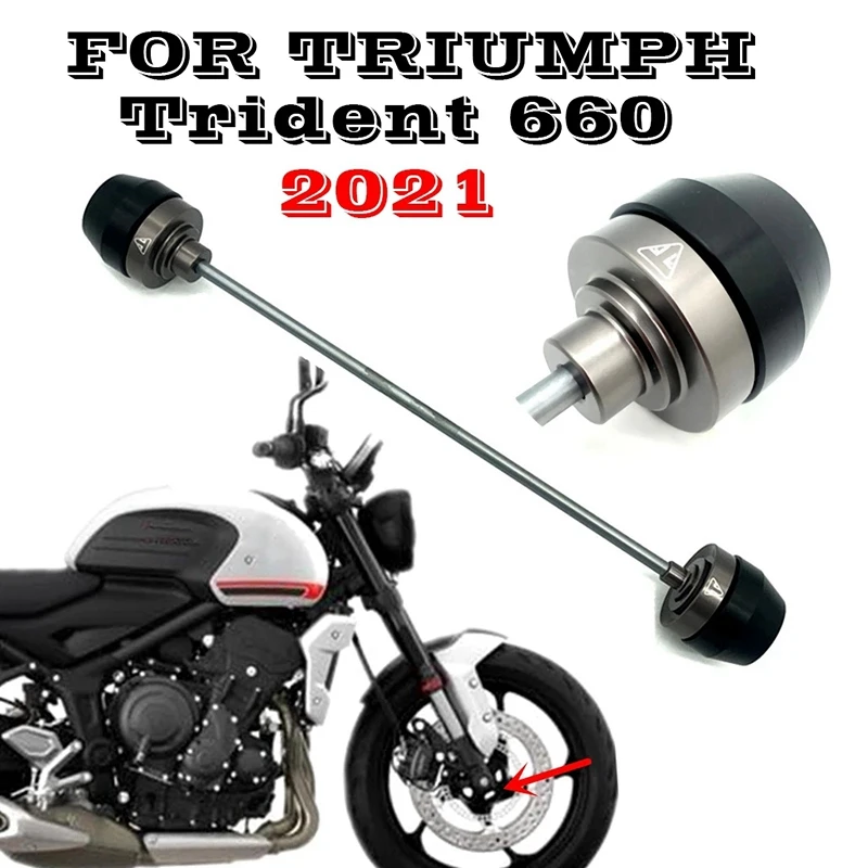 

Motorcycle Front Axle Front Fork Collision Slider Wheel Protection Axle Block for Triumph TRIDENT 660 2021