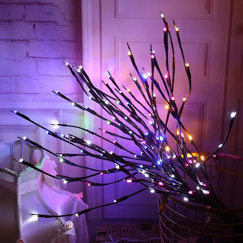 20 Bulbs 5 Branch LED Willow Branch Lamp Battery Powered Natural Tall Vase Filler Willow Twig Lighted Branch For Home Decoration