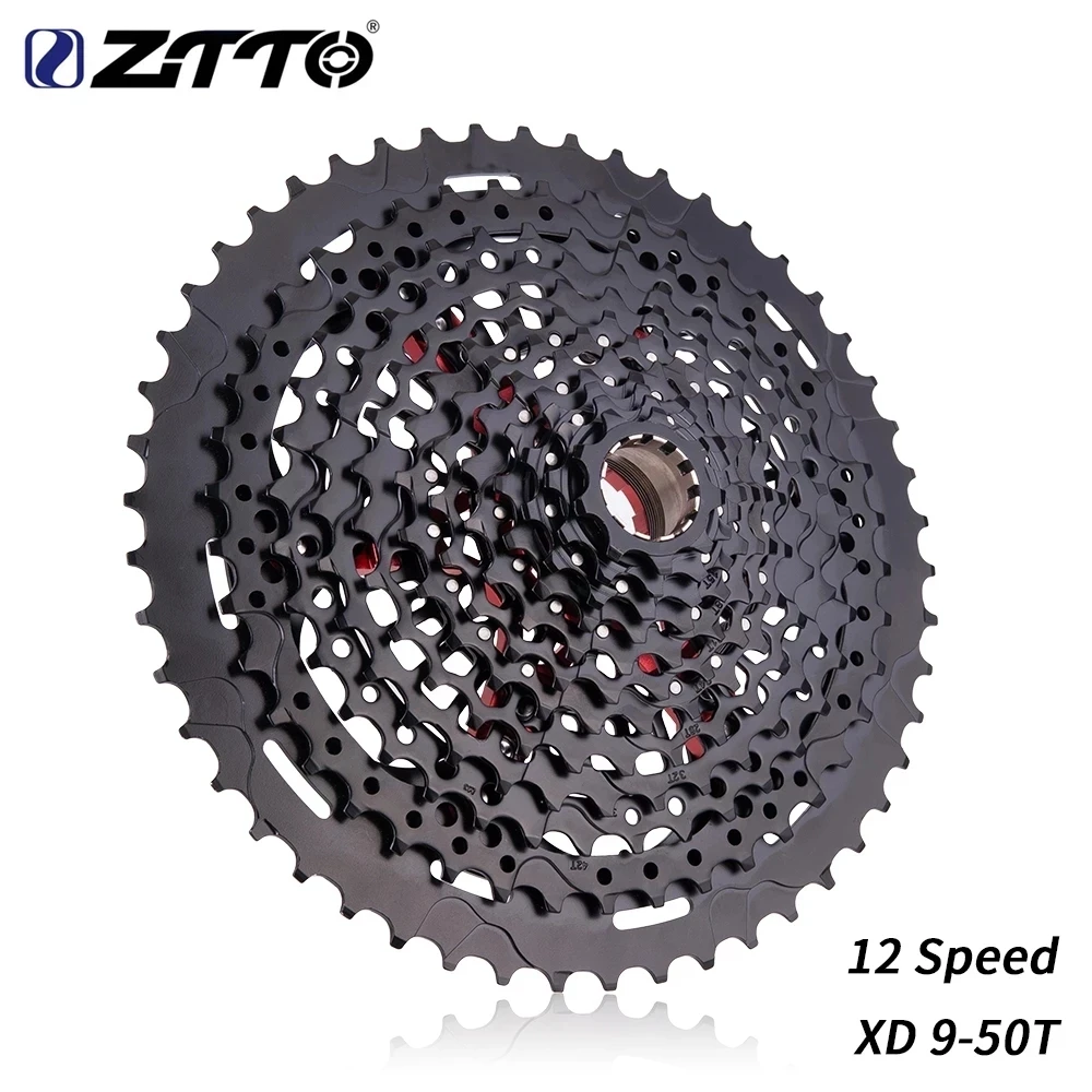 مراجعة تفصيلية لـ ZTTO MTB 12 Speed 9-50T Cassette XD Sprocket Black 9-50 Steel Cassette e13 556% Range 12s Compatible 12speed GX Eagle M7100 k7