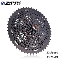 ZTTO MTB 12 Speed 9-50T Cassette XD Sprocket Black 9-50 Steel Cassette e13 556% Range 12s Compatible 12speed GX Eagle M7100 k7