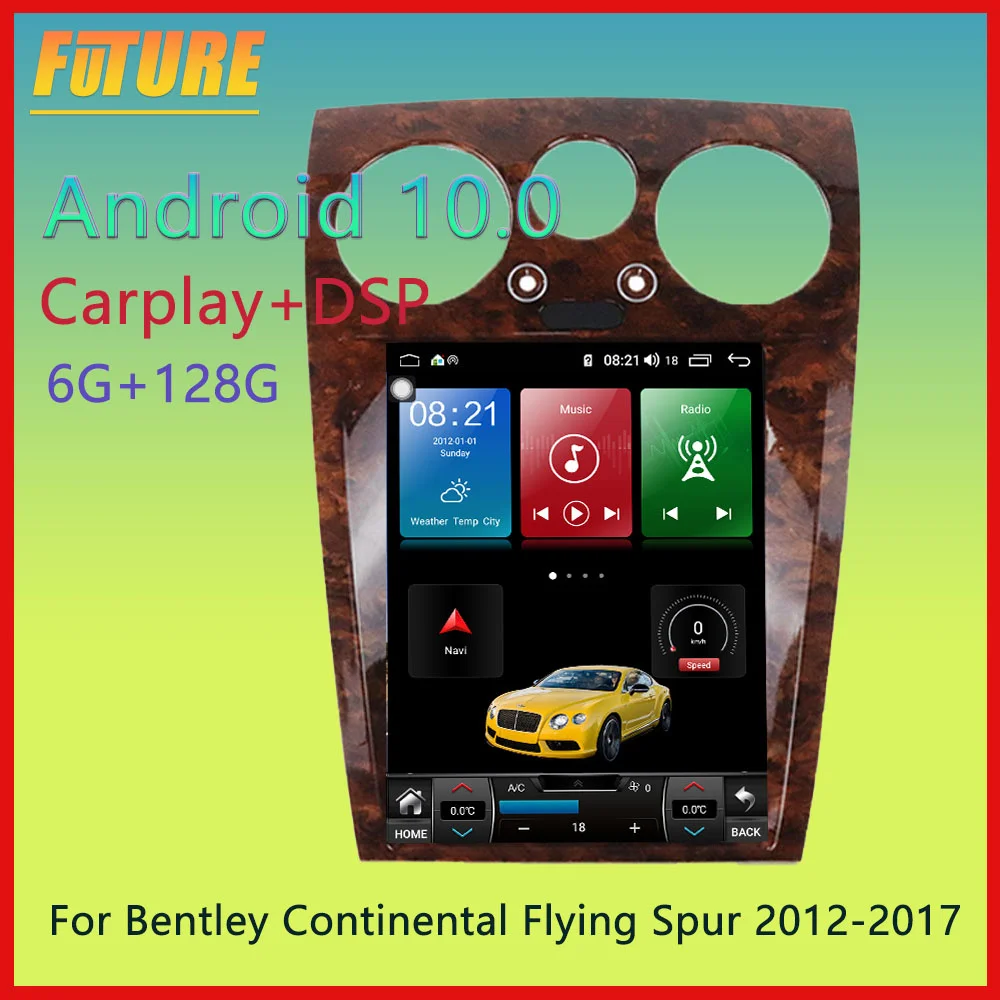 

Автомобильный радиоприемник 12,1 дюймов для Bentley Continental Flying прямой 2012-2017 Android стерео Мультимедийный плеер GPS Навигация DVD головное устройство