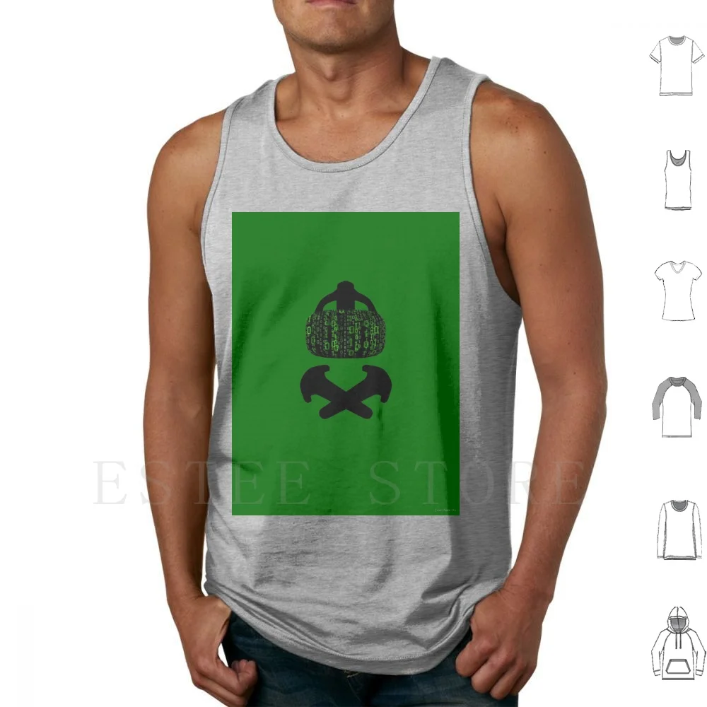 

Virtual Jolly Roger Tank Tops Vest Sleeveless Vr Virtual Reality Green Blue Esports Beat Saber Gorn Pavlov Blade And