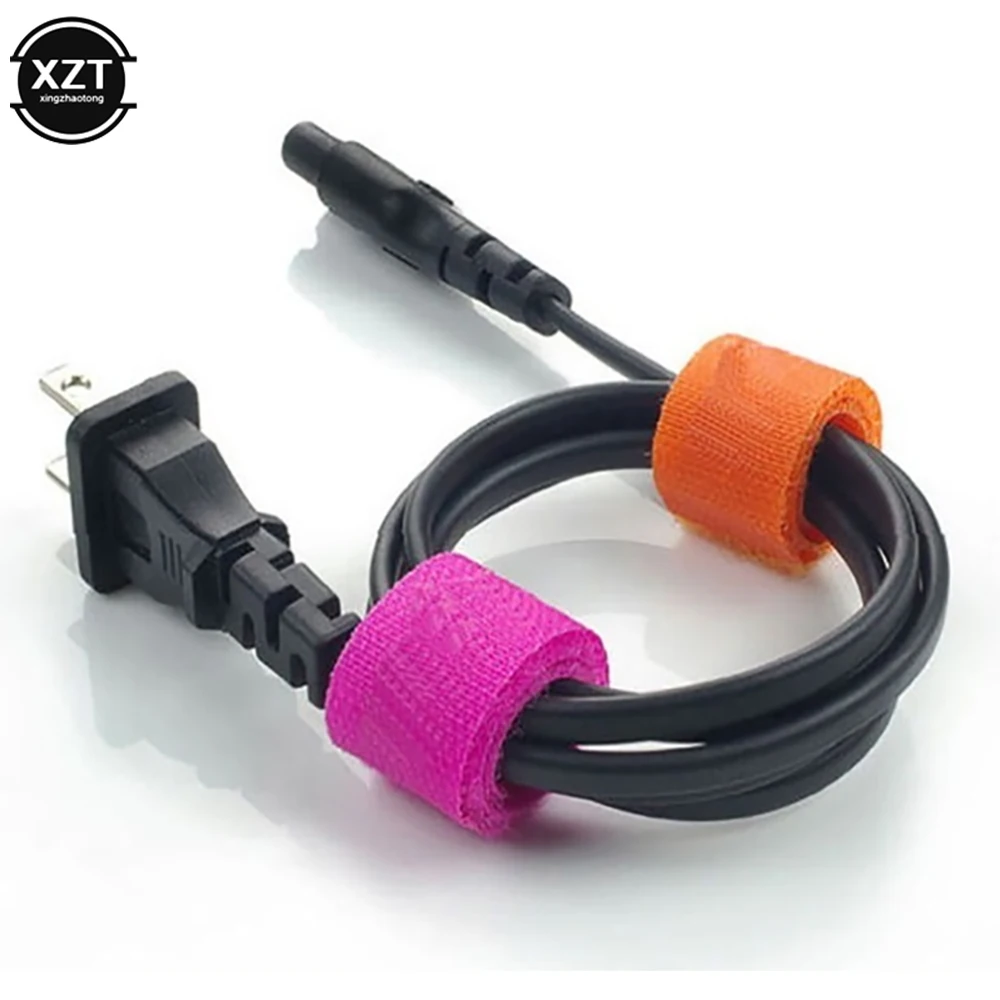 50PCS Colorful Cable Organizer Management Straps Fastening Wraps Cable Winder Ties Wire Holder for Computer USB Charger Cabo