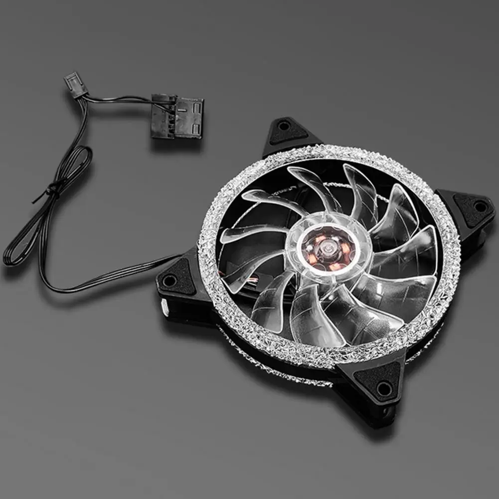 COOLMOON DX12 RGB Fan Colorful Mute 12cm 3/4PIN LED Computer Case Cooler CPU Heatsink Radiator for PC