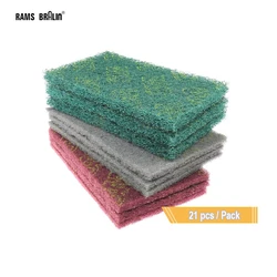 Flexível Non-Woven Mão Polimento Pad, Aço Inoxidável Metais Madeira Pintura De Limpeza De Plástico, 5