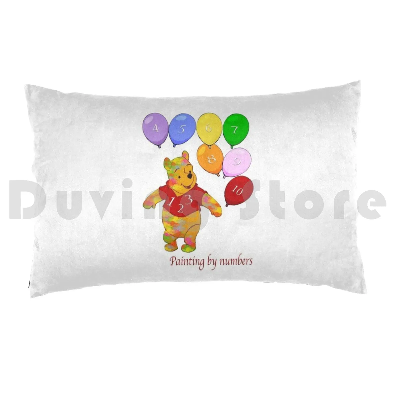 Count To Ten Pillow Case DIY 50*70 Counting Learning To Count Fun Learning For Children Toddlers Counting