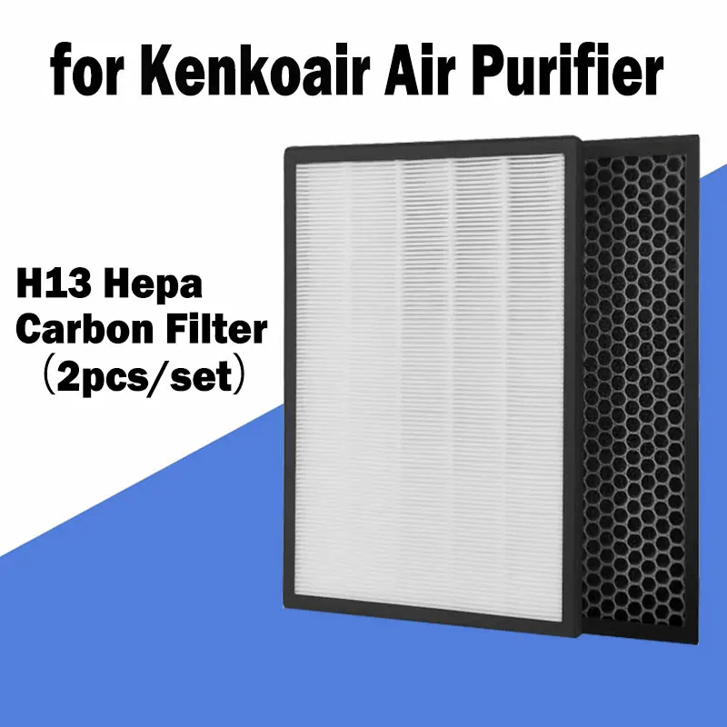 PM2.5 H13 Hepa Air Purifier Filter Replacement + Activated Carbon Filter For Kenkoair Purifier