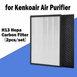 PM2.5 H13 Hepa Air Purifier Filter Replacement + Activated Carbon Filter For Kenkoair Purifier