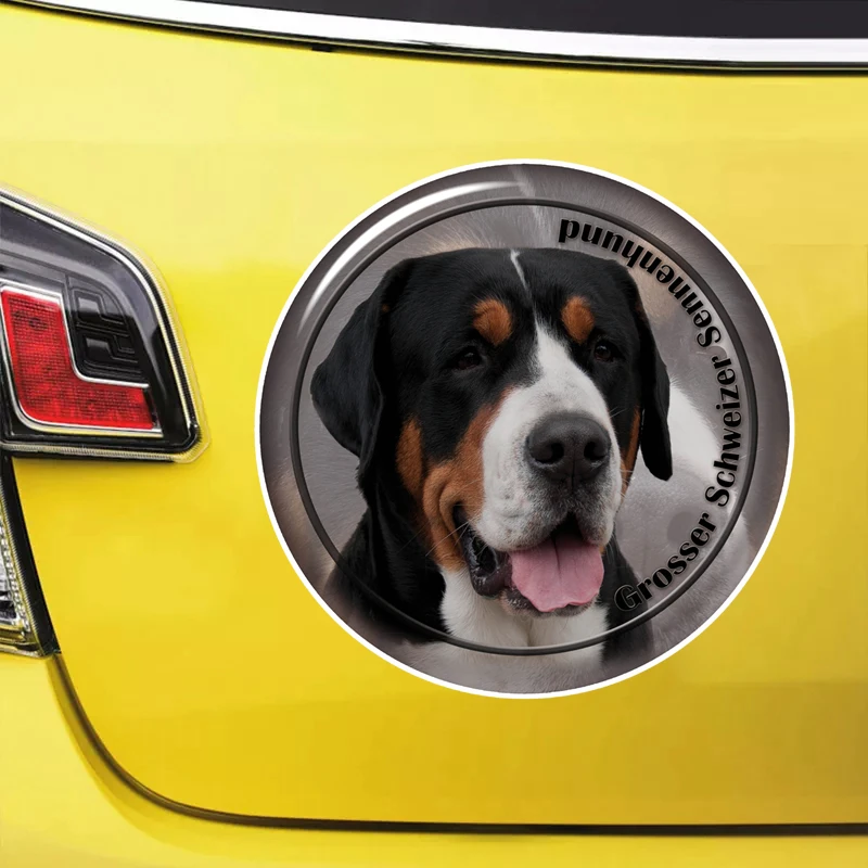 

S62189# Grosser Schweizer Sennenhund Self-adhesive Decal Car Sticker Waterproof Auto Decors on Bumper Rear Window Laptop