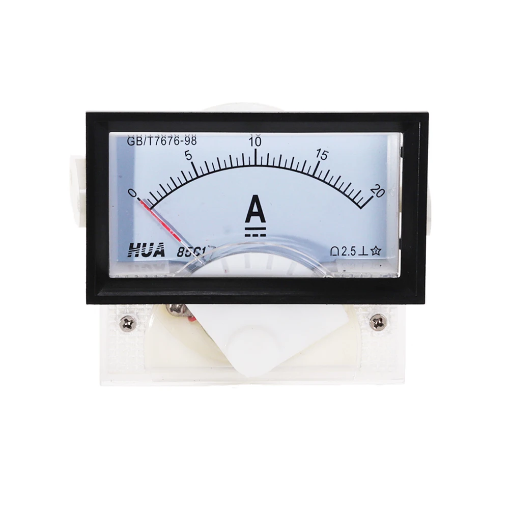 85C17 DC Analog Current Panel Meter 5A 15A 20A 100A 500A 800A Amp Panel Ammeter Pointer Type Current Meter