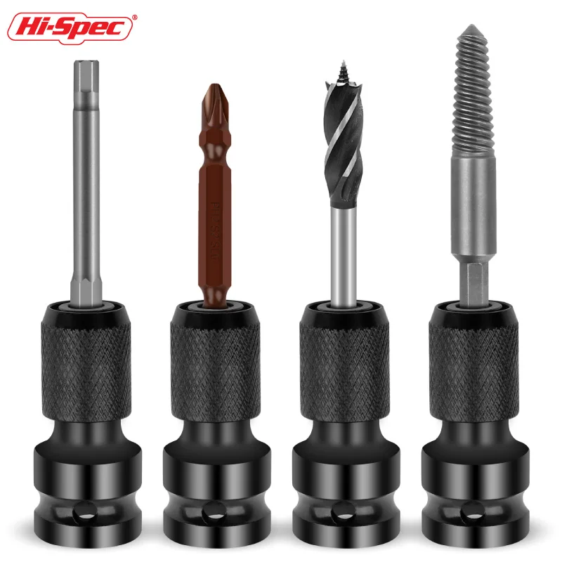 Hi-Chi Tiết Kỹ Thuật Ổ Cắm Adapter Cờ Lê Chrome Vanadium Ổ Cắm Adapter Tác Động Nối Dài Khoan Thanh Ổ Chuyển Đổi Tác Động Dụng Cụ