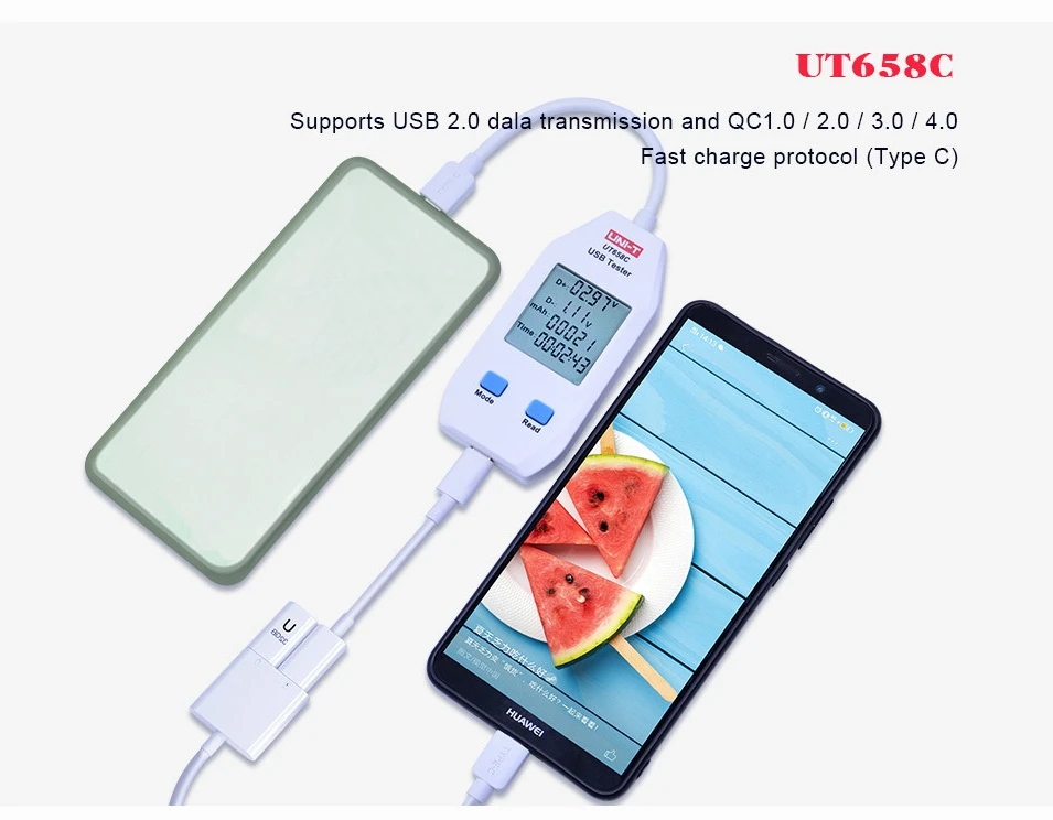 UNI-T UT658C سلسلة USB السلطة متر واختبار متر الرقمية للجهد/الحالي/القدرة/الطاقة/المقاومة